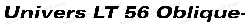Univers LT 56 Oblique字体转换